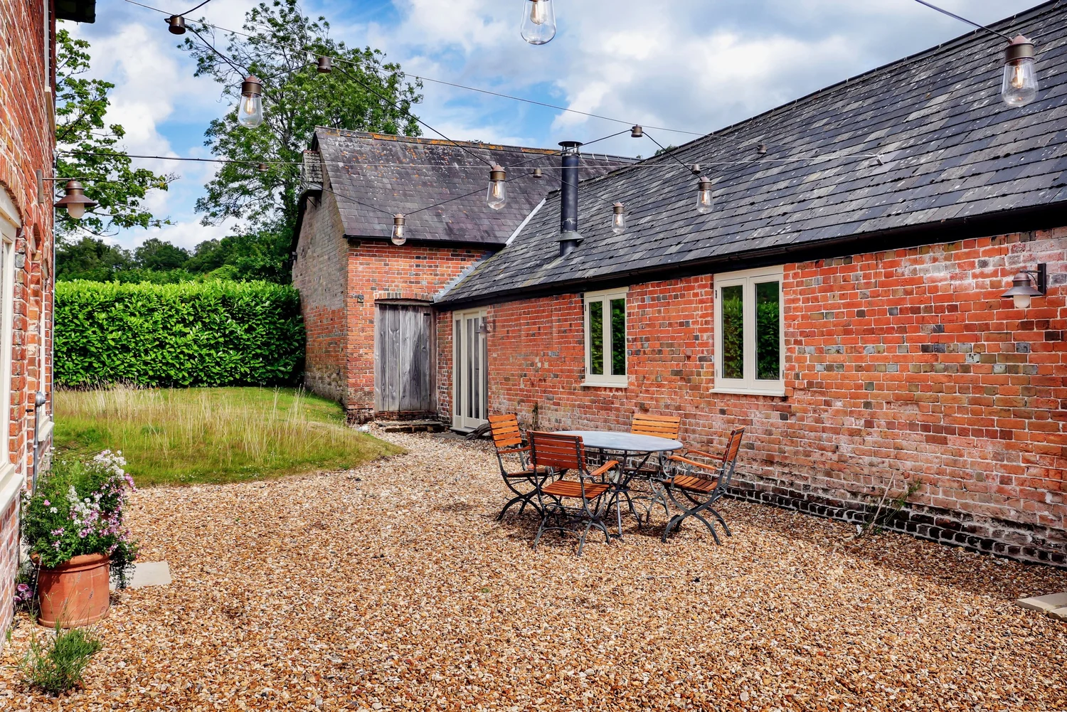 Aerial view of the farm from above